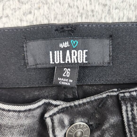 LuLaRoe Jeans Womens 26 Magic Waist Skinny Leg High Rise Stretch Casual Denim - Picture 7 of 8